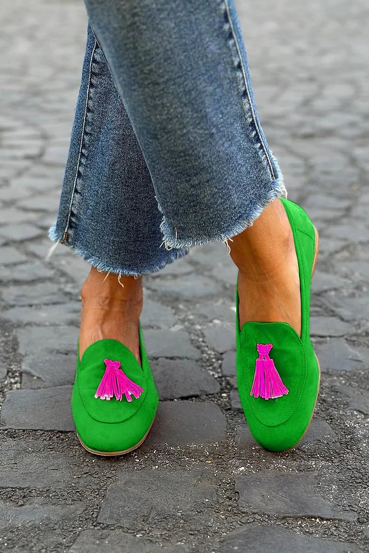 Mila | Vibrant Mocassins à Glands