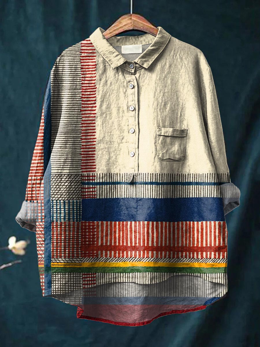 Aurore | Chemise Lin Imprimé Artistique
