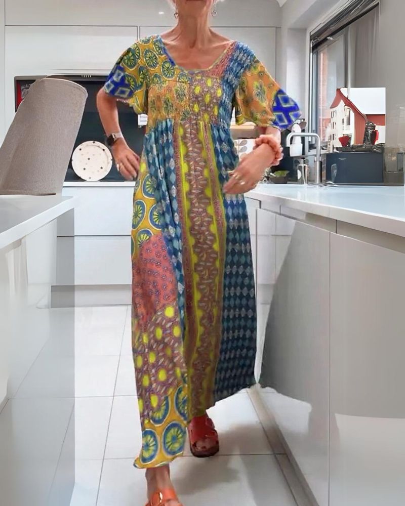 Zara | Bohème Robe Mi-Longue