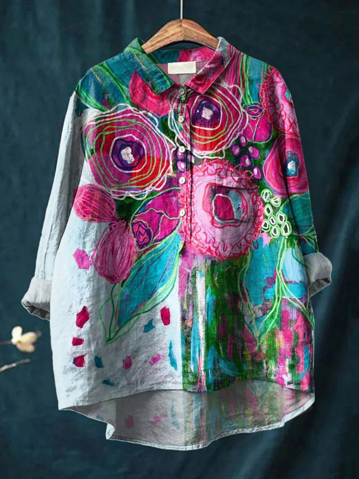 Océane | Chemise Florale Vintage Décontractée