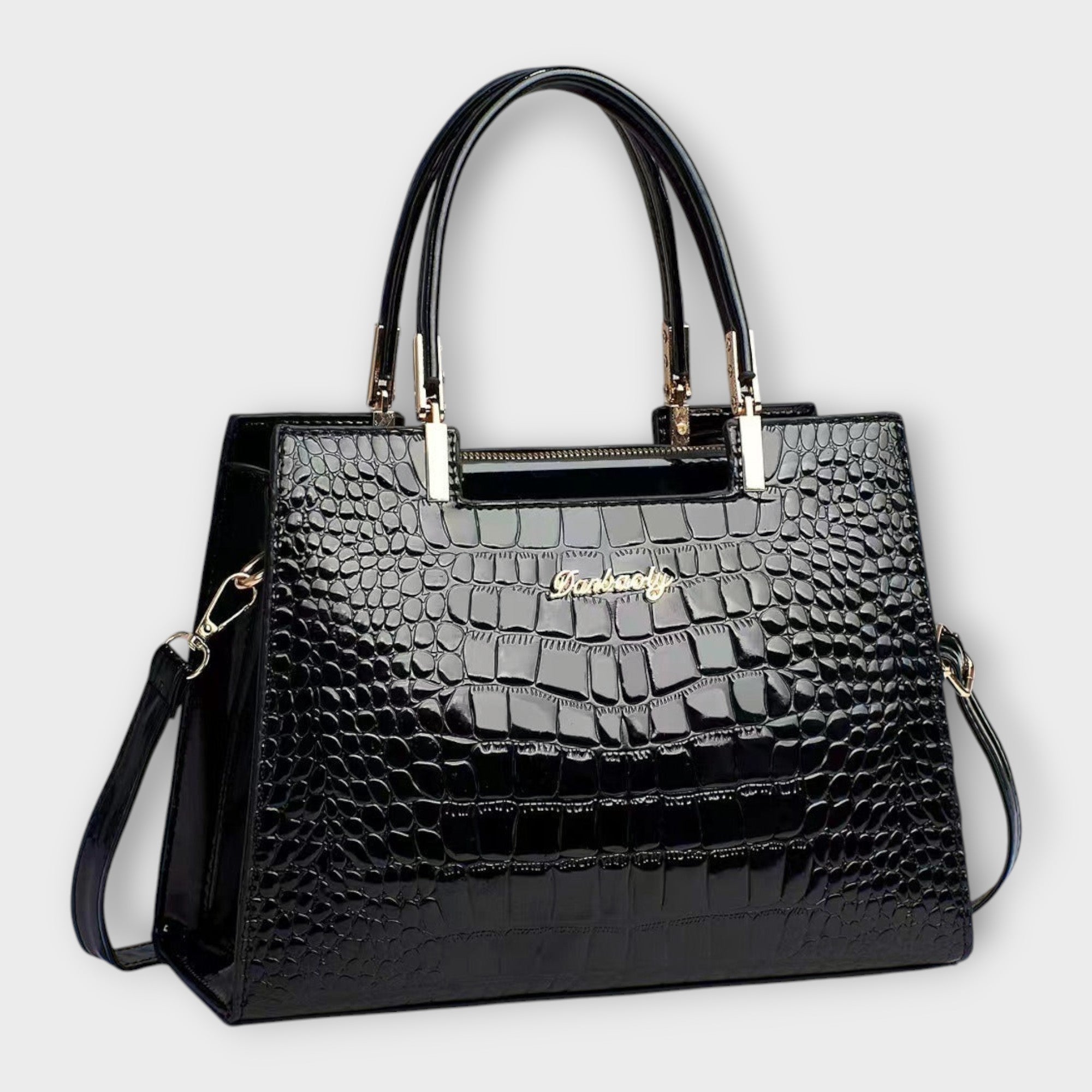 Capucine | Sac à Main Effet Croco Brillant