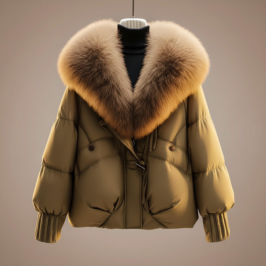 Noémie | Manteau Matelassé à Col Statement
