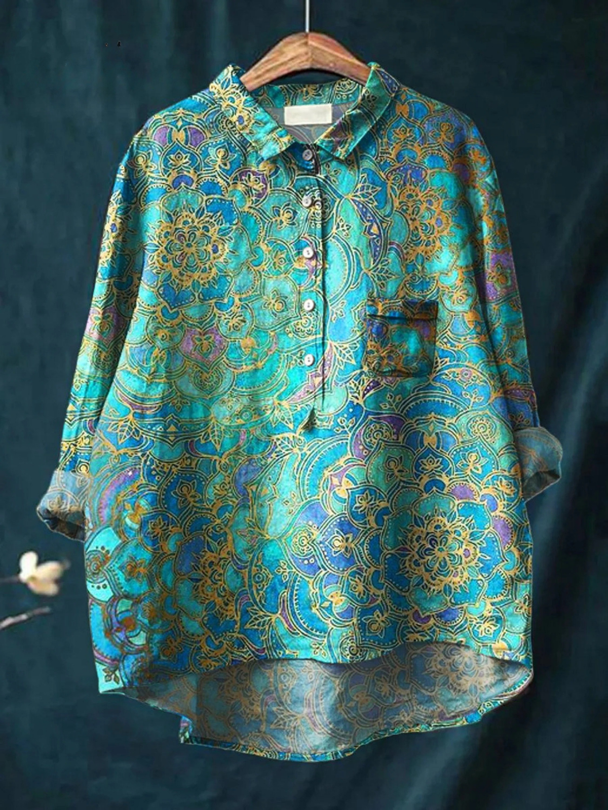 Léa | Chemise Imprimé Artistique Rétro