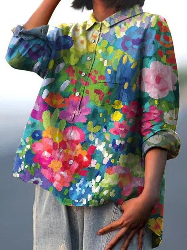 Camille | Chemise Florale Vintage Décontractée