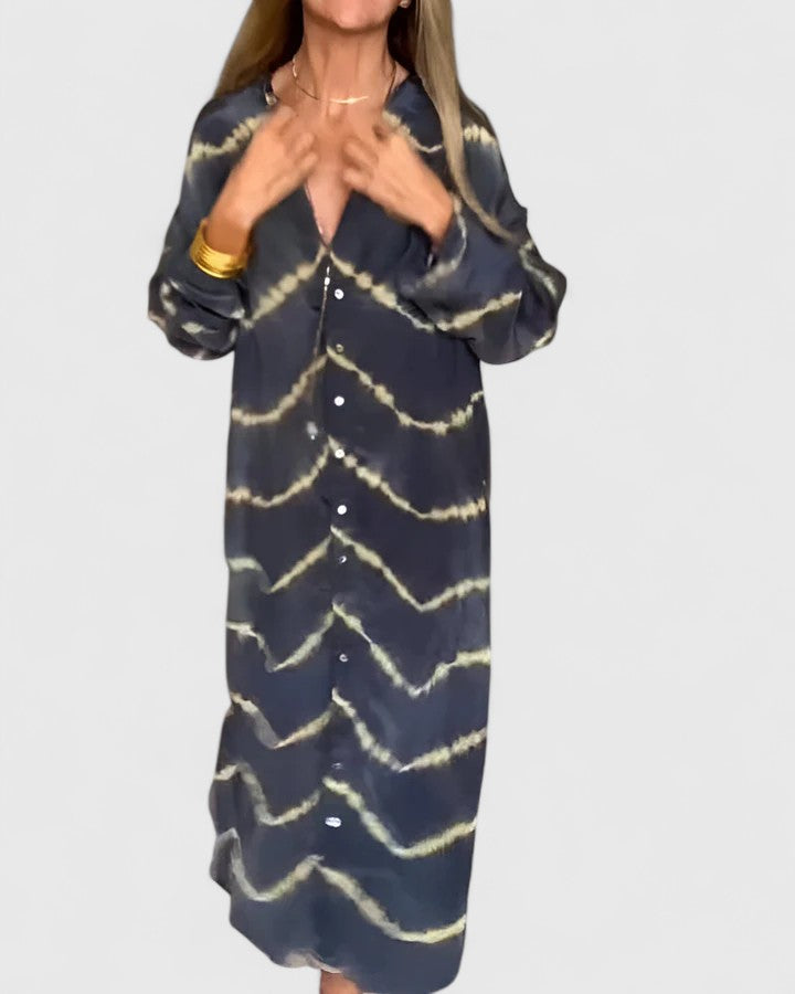 Sophia | Fluide Rayé Robe Longue