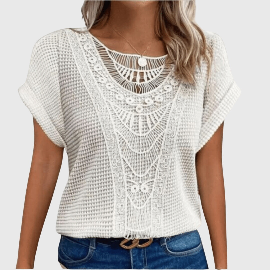 Celeste | Dentelle-Détail Ibiza Blouse