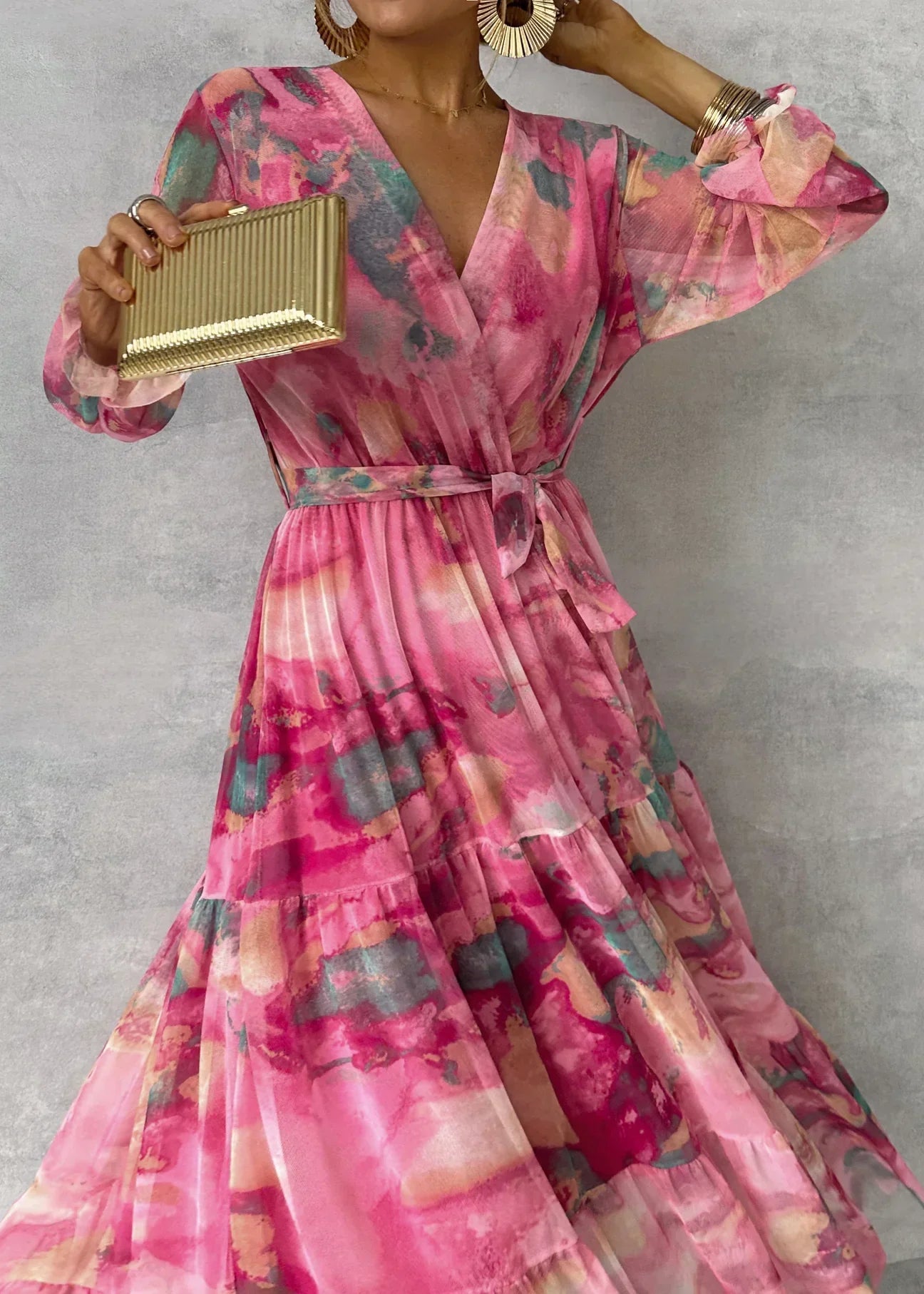 Chloé | Robe Portefeuille Fleurie