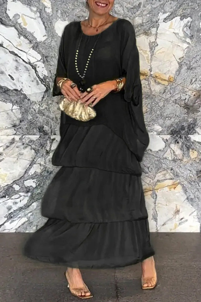 Céleste | Robe Superposée en Mousseline