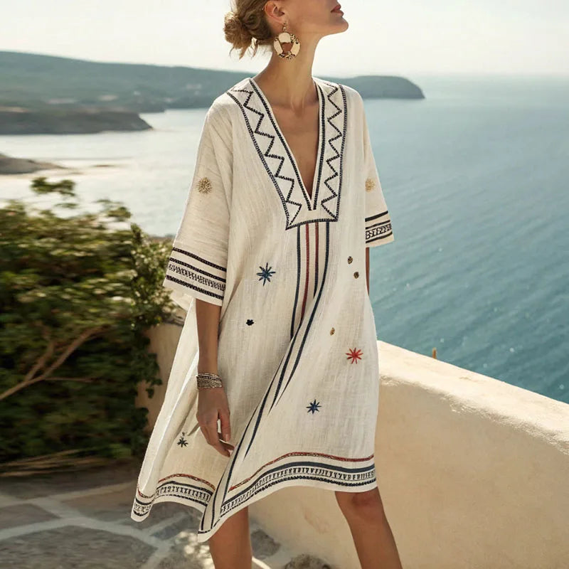 Camille | Robe Fluide à Motifs Floraux
