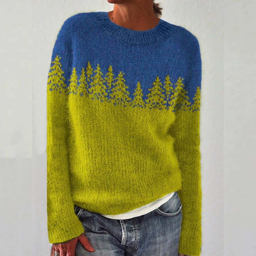 Émilie | Pull Scandinave à Motifs Rétro