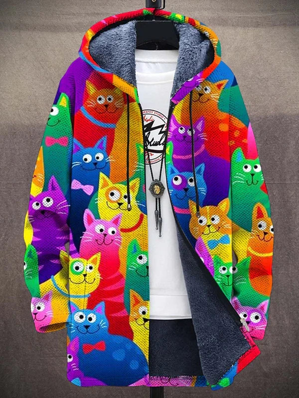 Solène | Veste à Capuche Imprimé Artistique