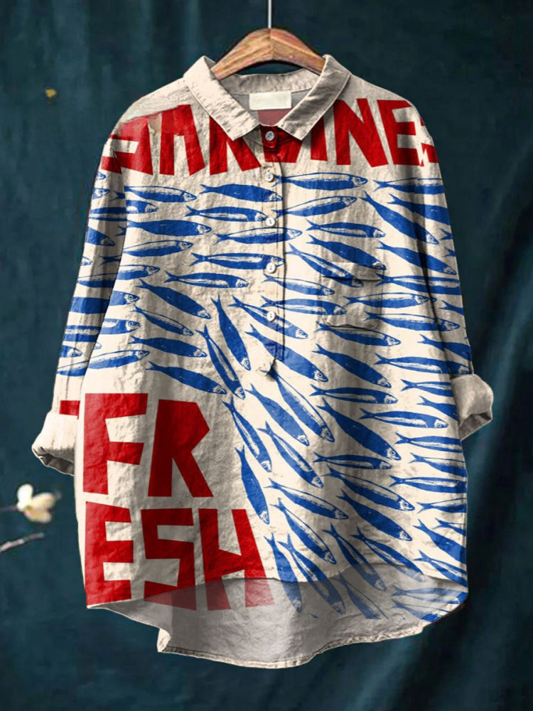 Marina | Chemise Imprimé Sardines Fraîches