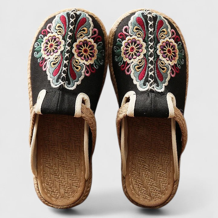 Valentina | Brodé Floral Mules
