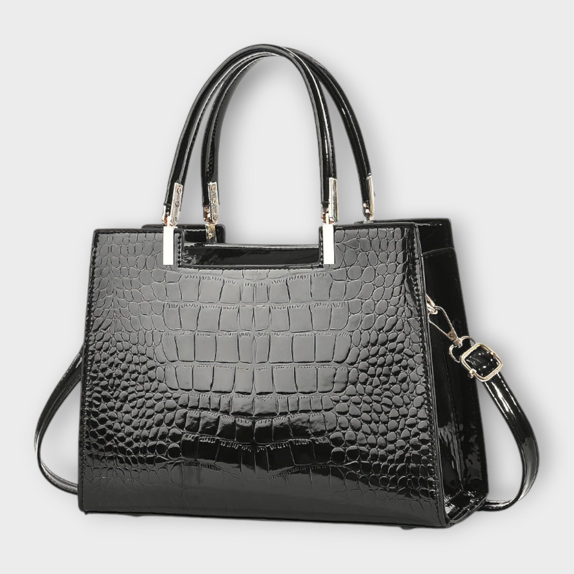 Capucine | Sac à Main Effet Croco Brillant