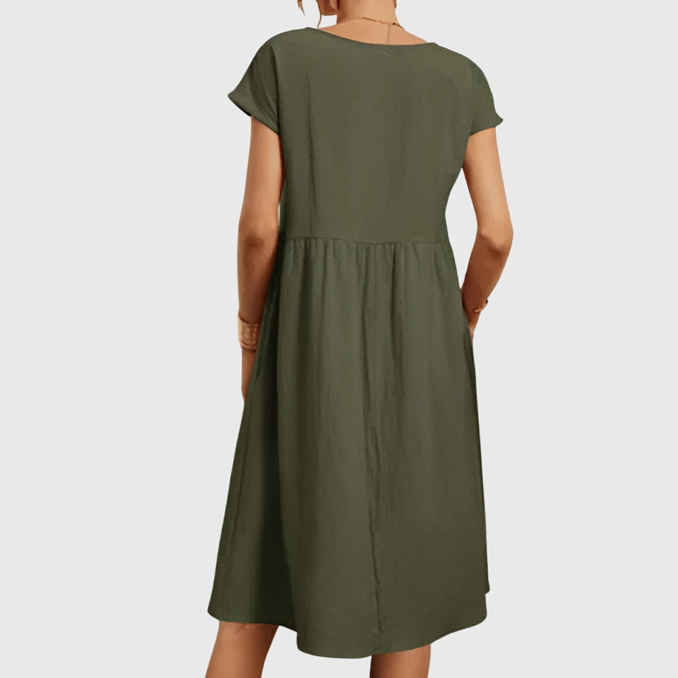 Celeste | Fluide Printemps Robe Mi-Longue
