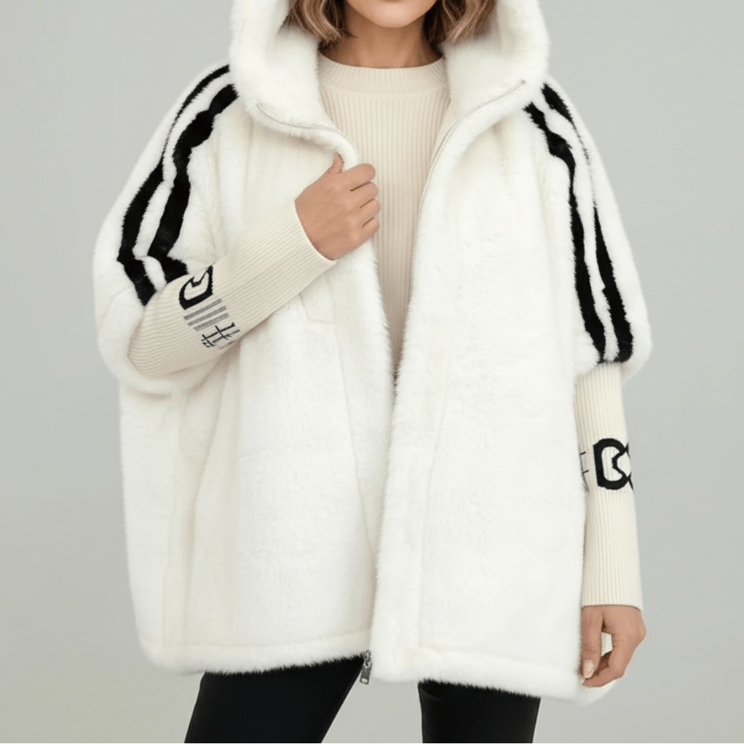 Aurore | Veste à Capuche Fausse Fourrure