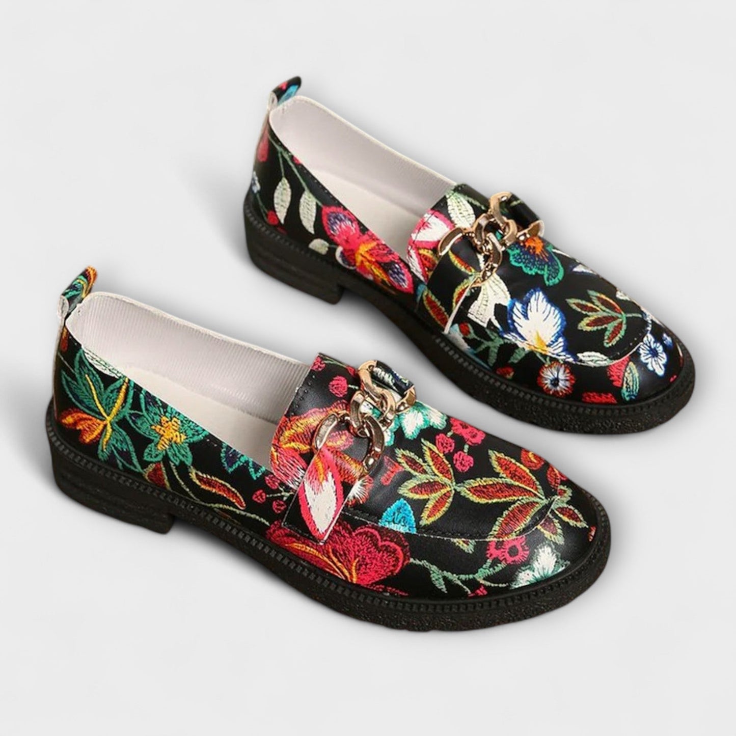 Delphine | Multicolor Floral Mocassins