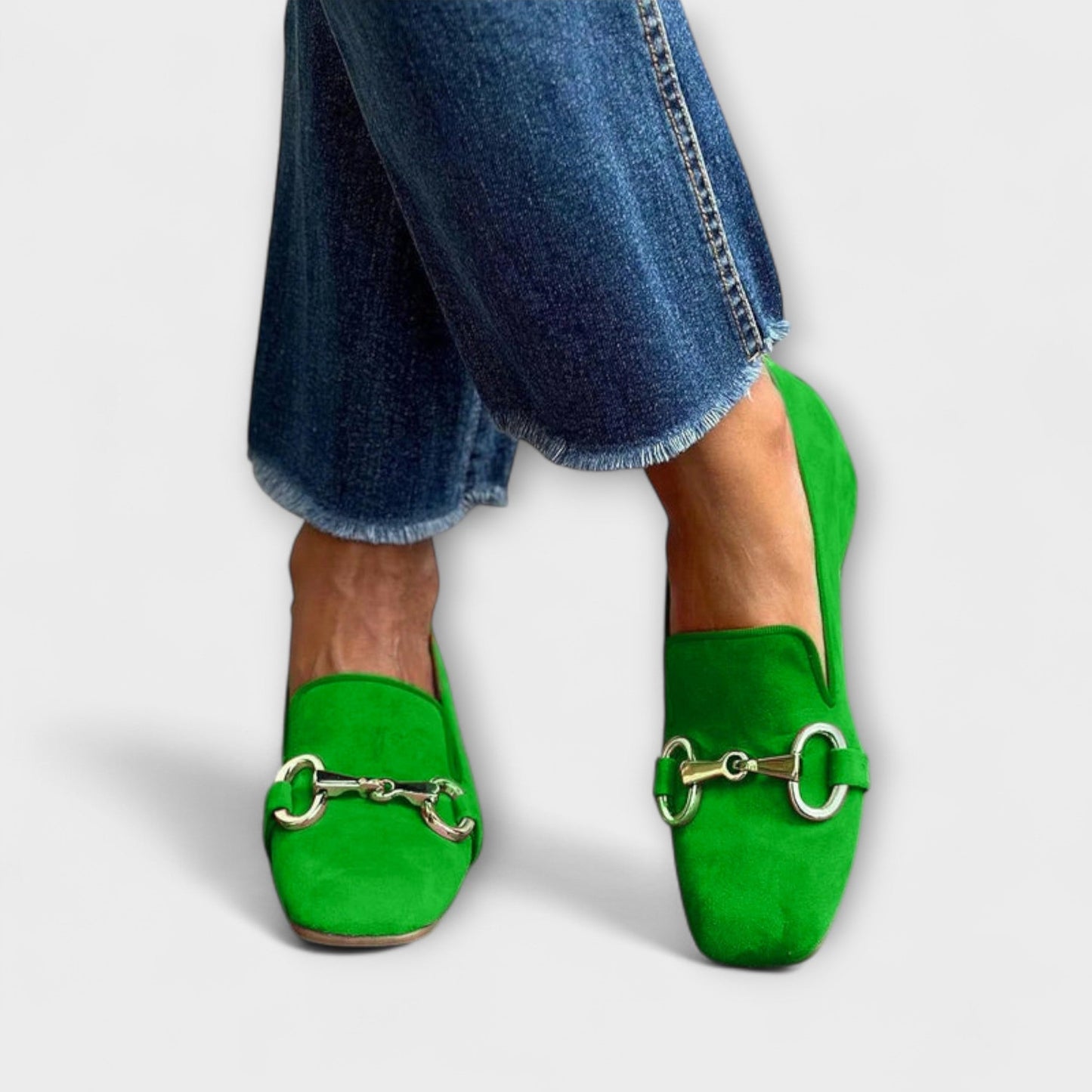 Talia | Square Toe Boucle Mocassins