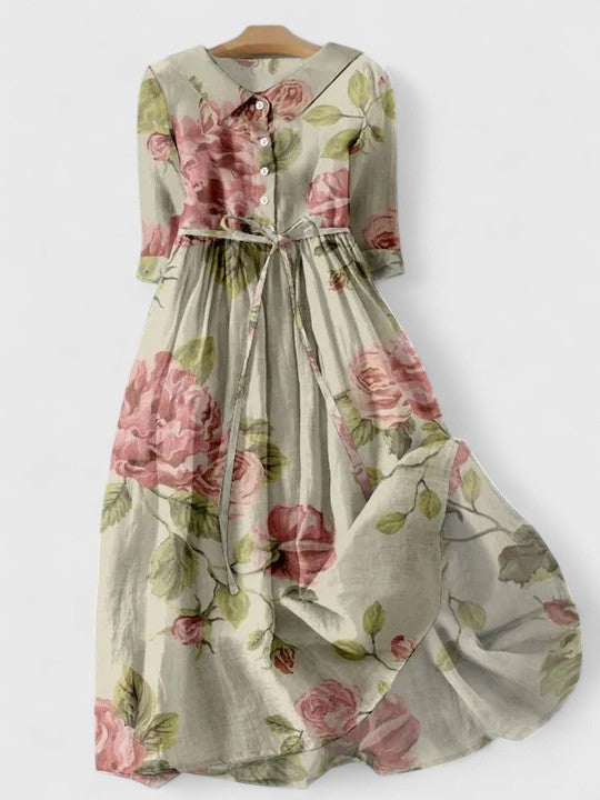 Margot | Robe Mi-Longue en Lin