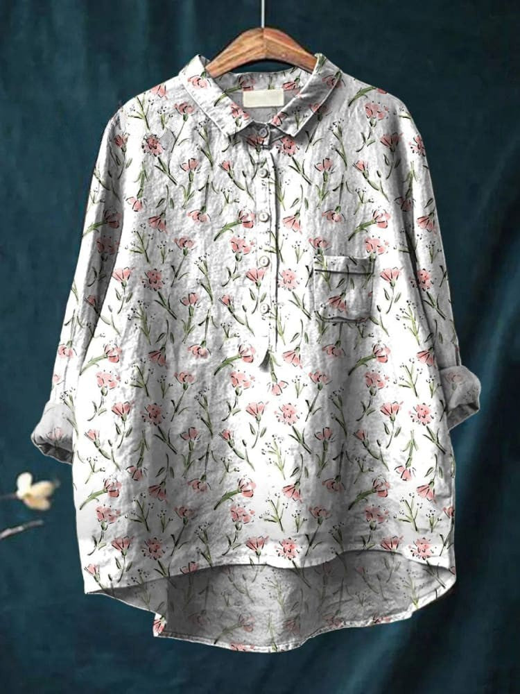 Aurore | Chemise Lin Imprimé Artistique