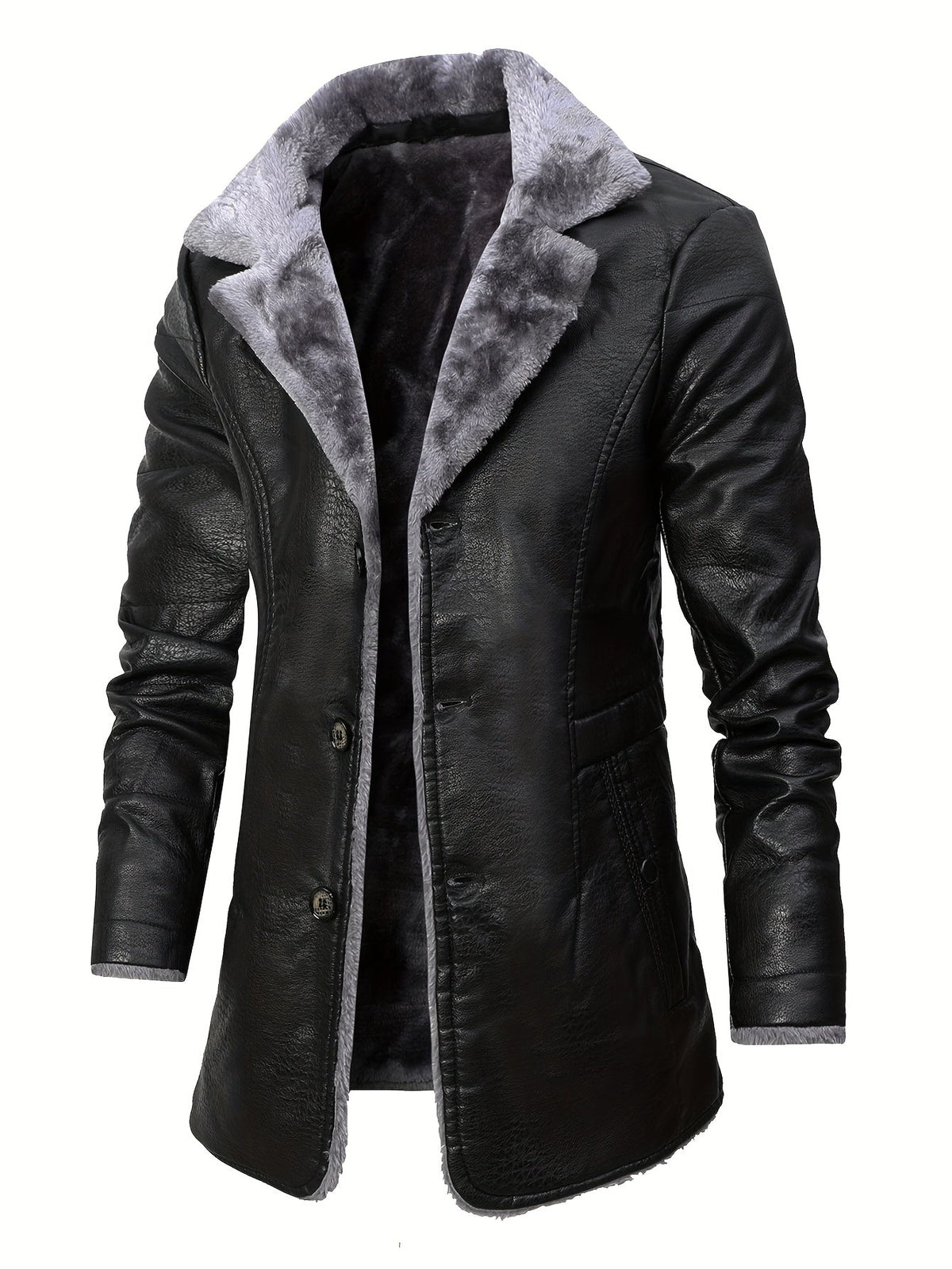 Timéo | Manteau Structuré en Cuir Doublé