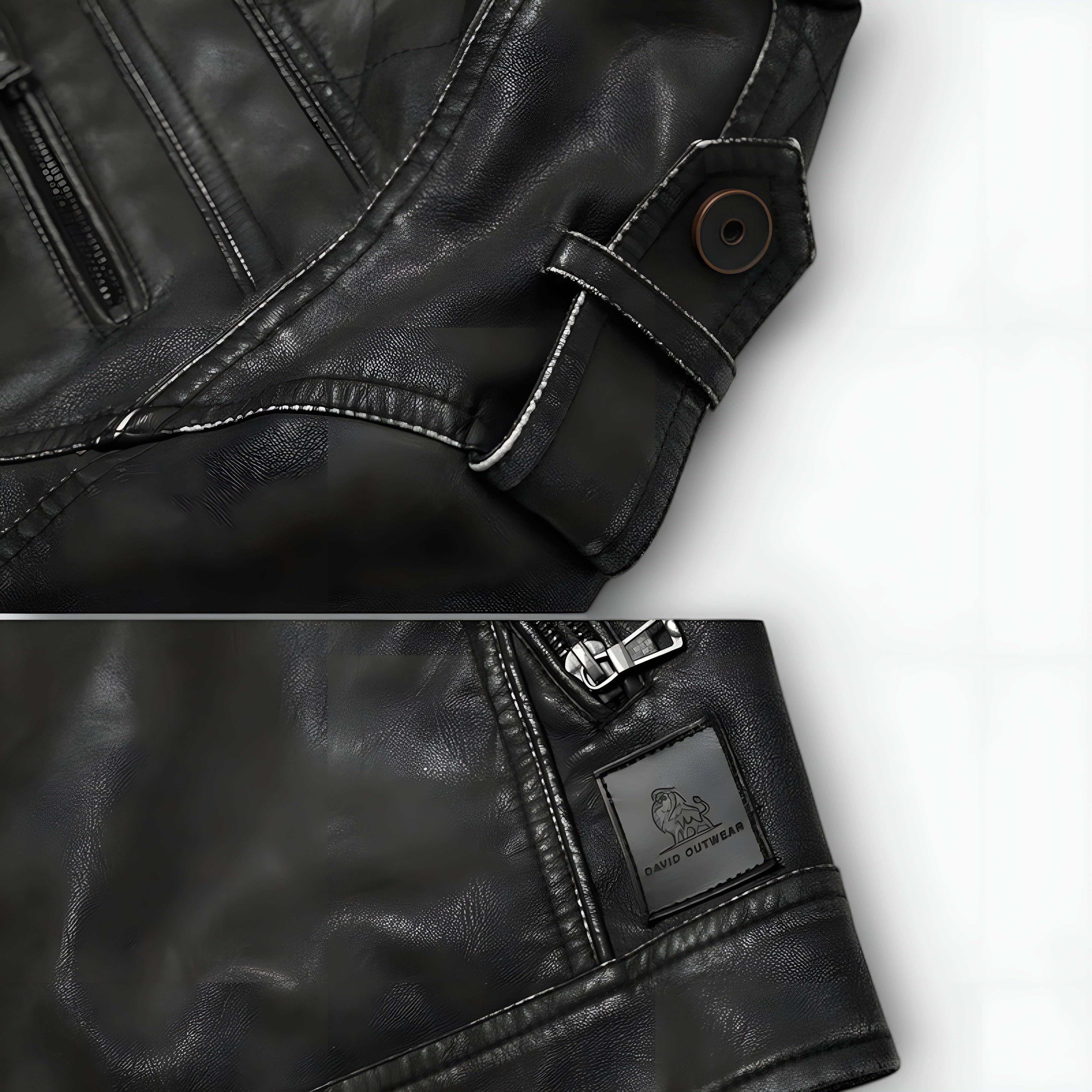 Dorian | Veste Cuir Brodée Rebelle