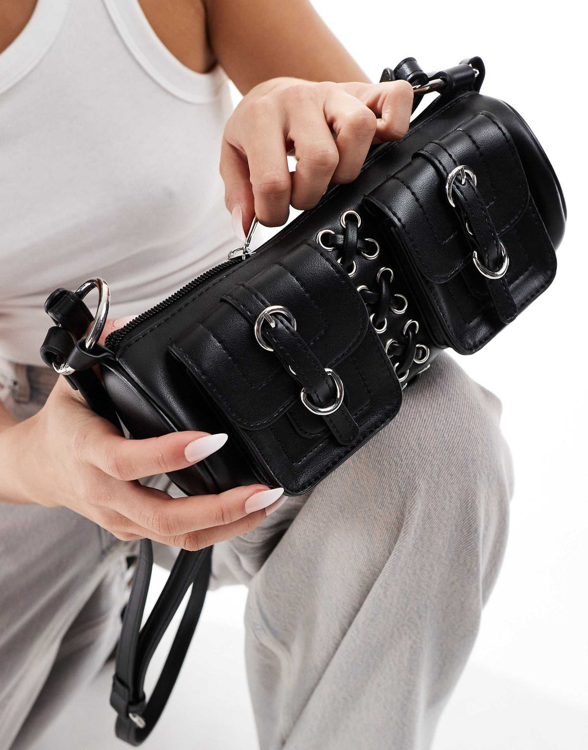 Raina | Embossed Shoulder Sac