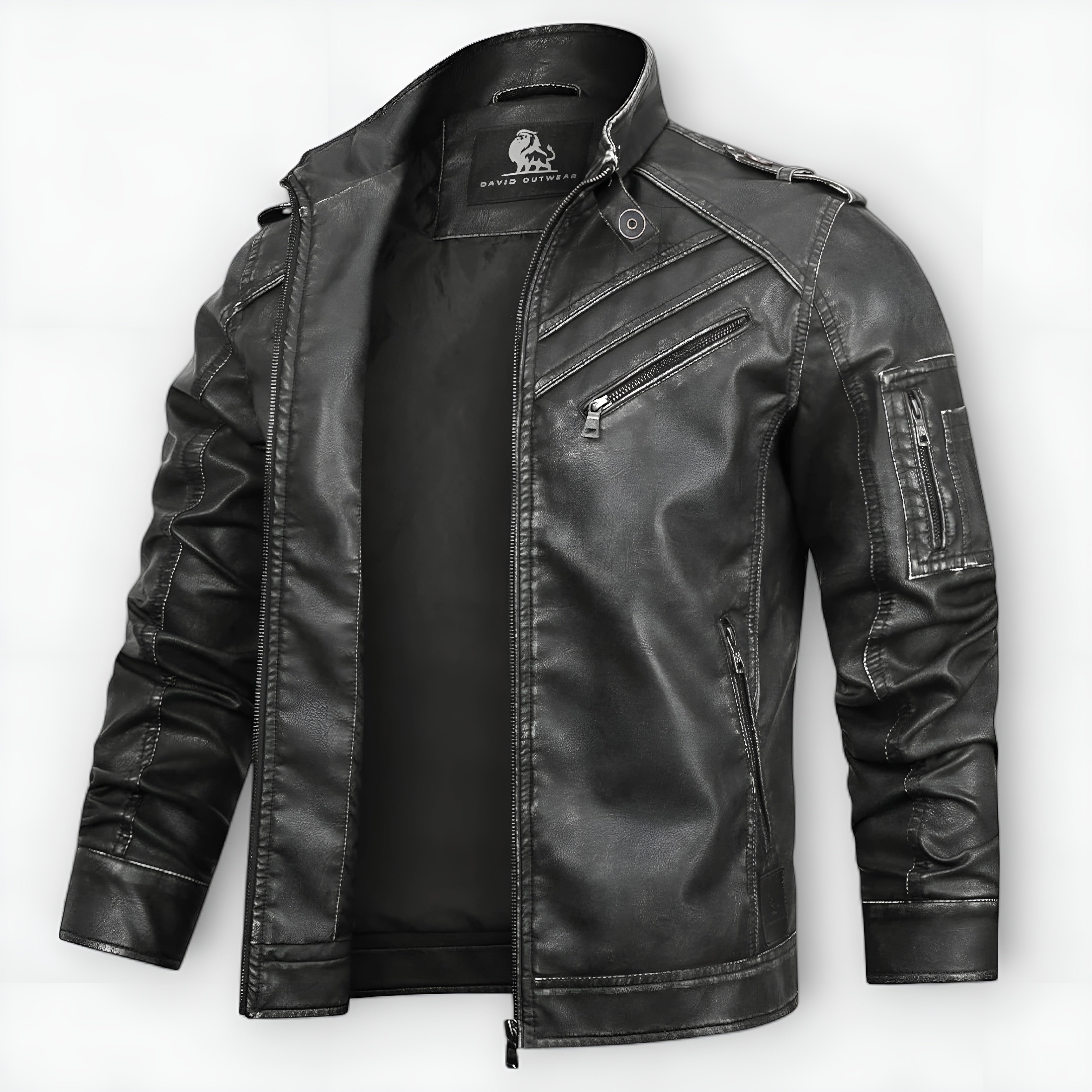 Dorian | Veste Cuir Brodée Rebelle