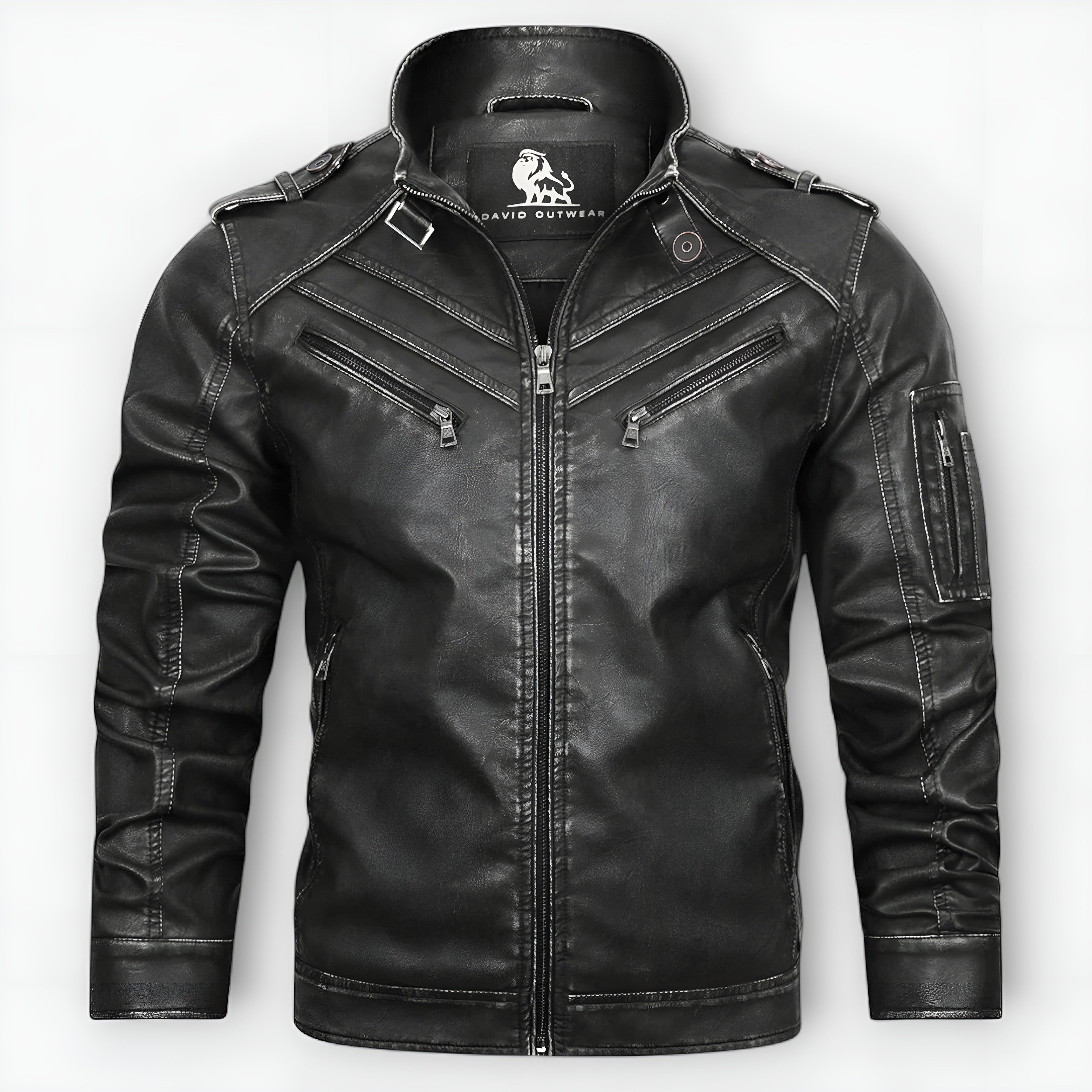 Dorian | Veste Cuir Brodée Rebelle