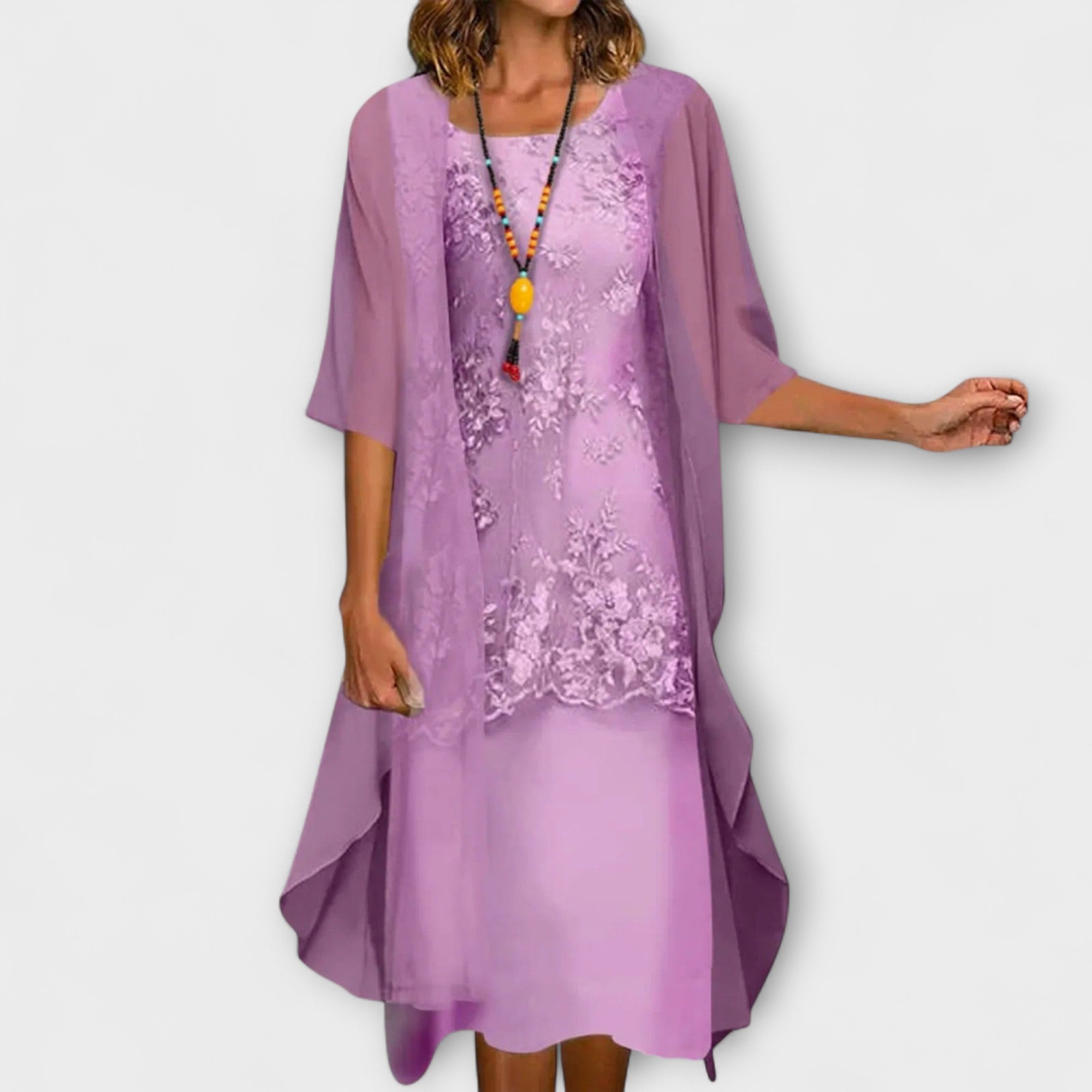 Sophia | Smocked Knee-Length Robe