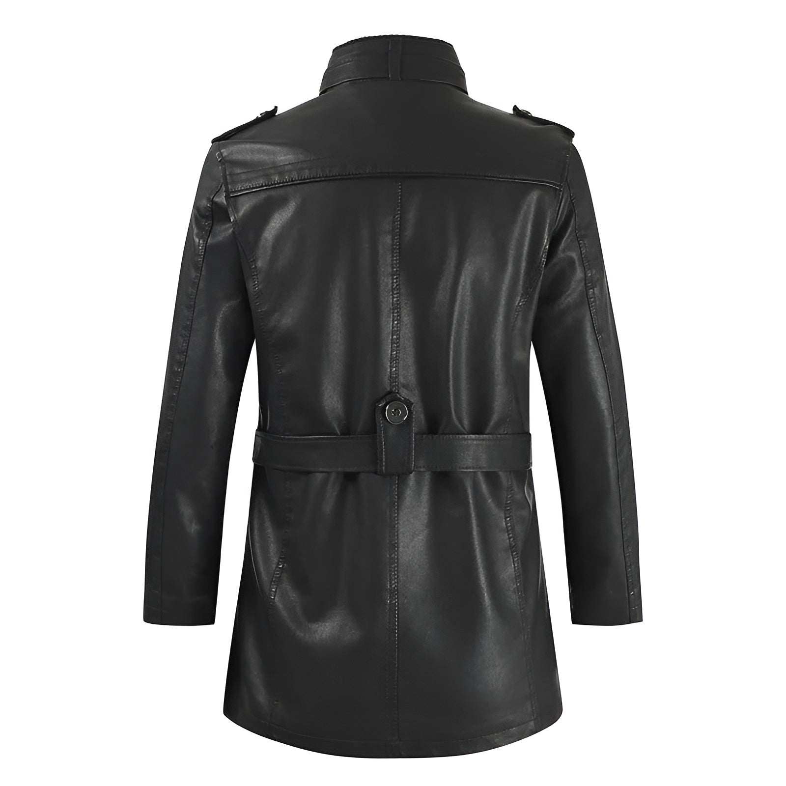 Romain | Manteau Long en Cuir Élégant