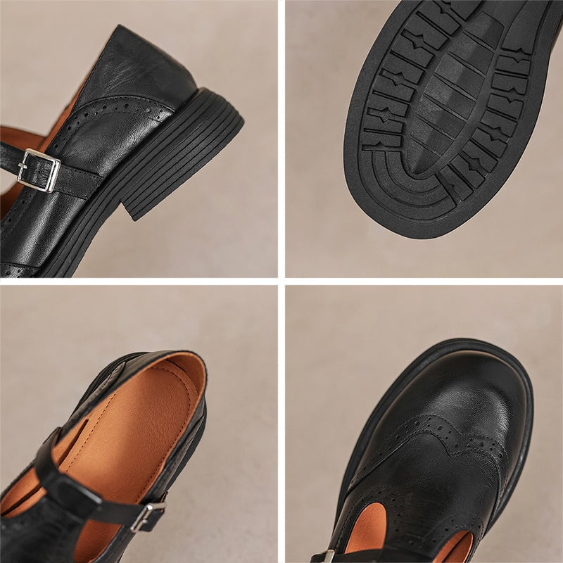 Victoria | Classique Cuir Mary Jane Plates