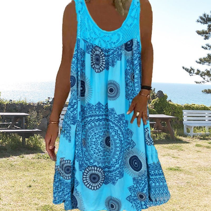 Serena | Fluide Plage Robe Mi-Longue