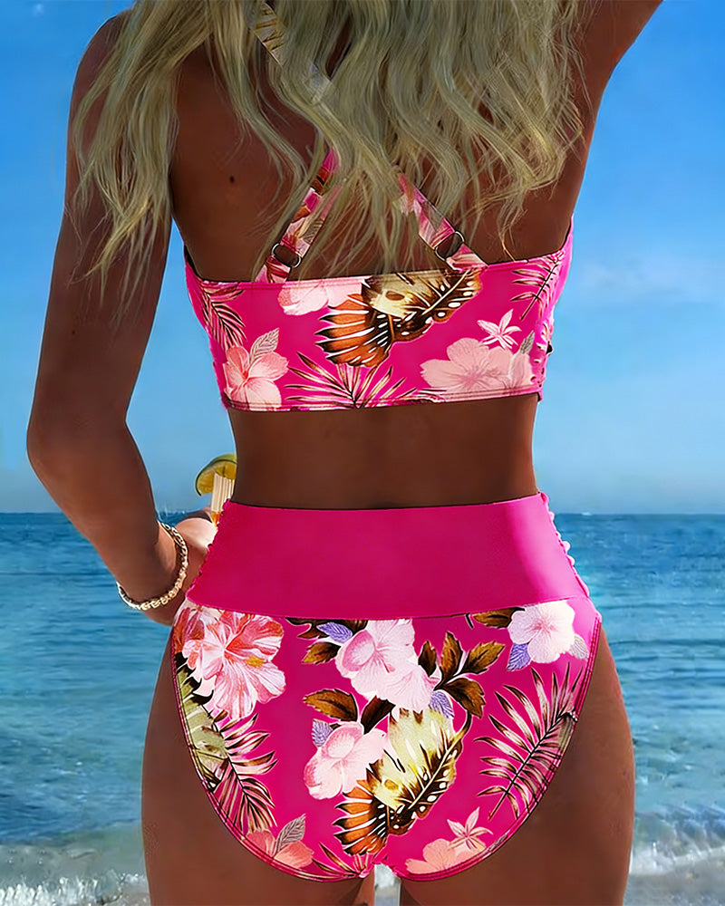 Mila | Bikini Fendu Motif Floral