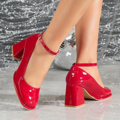 Solange | Escarpins Vernis à Bride
