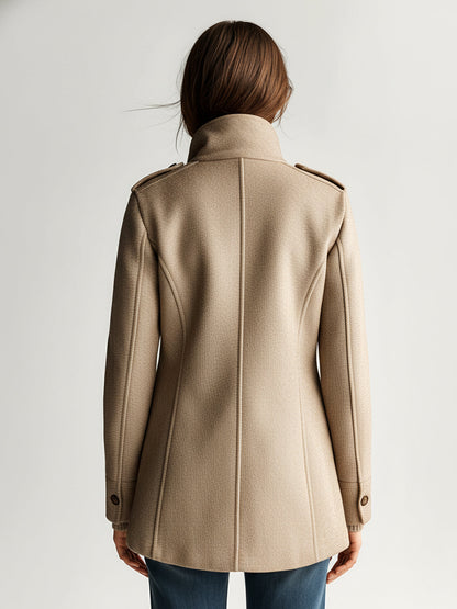 Manon | Manteau Court Militaire Kaki