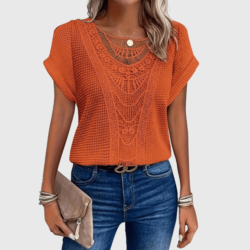 Celeste | Dentelle-Détail Ibiza Blouse