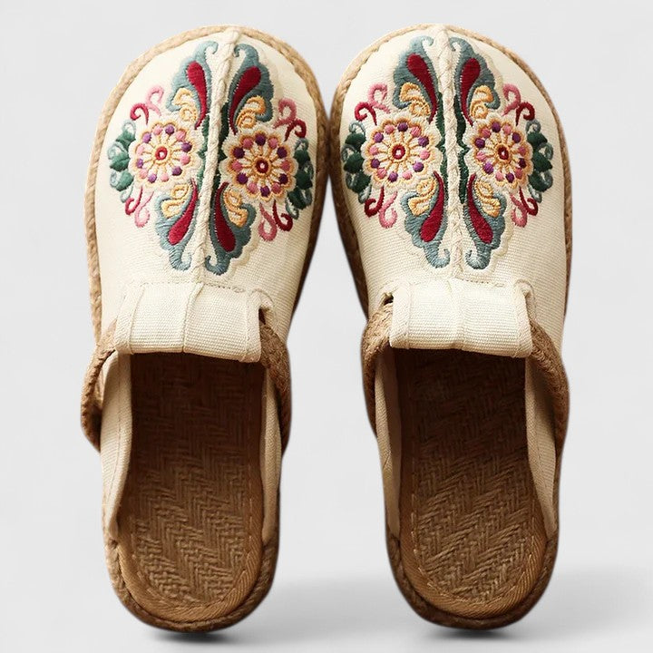 Valentina | Brodé Floral Mules