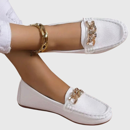 Apolline | Mocassins Orthopédiques Chaîne Dorée
