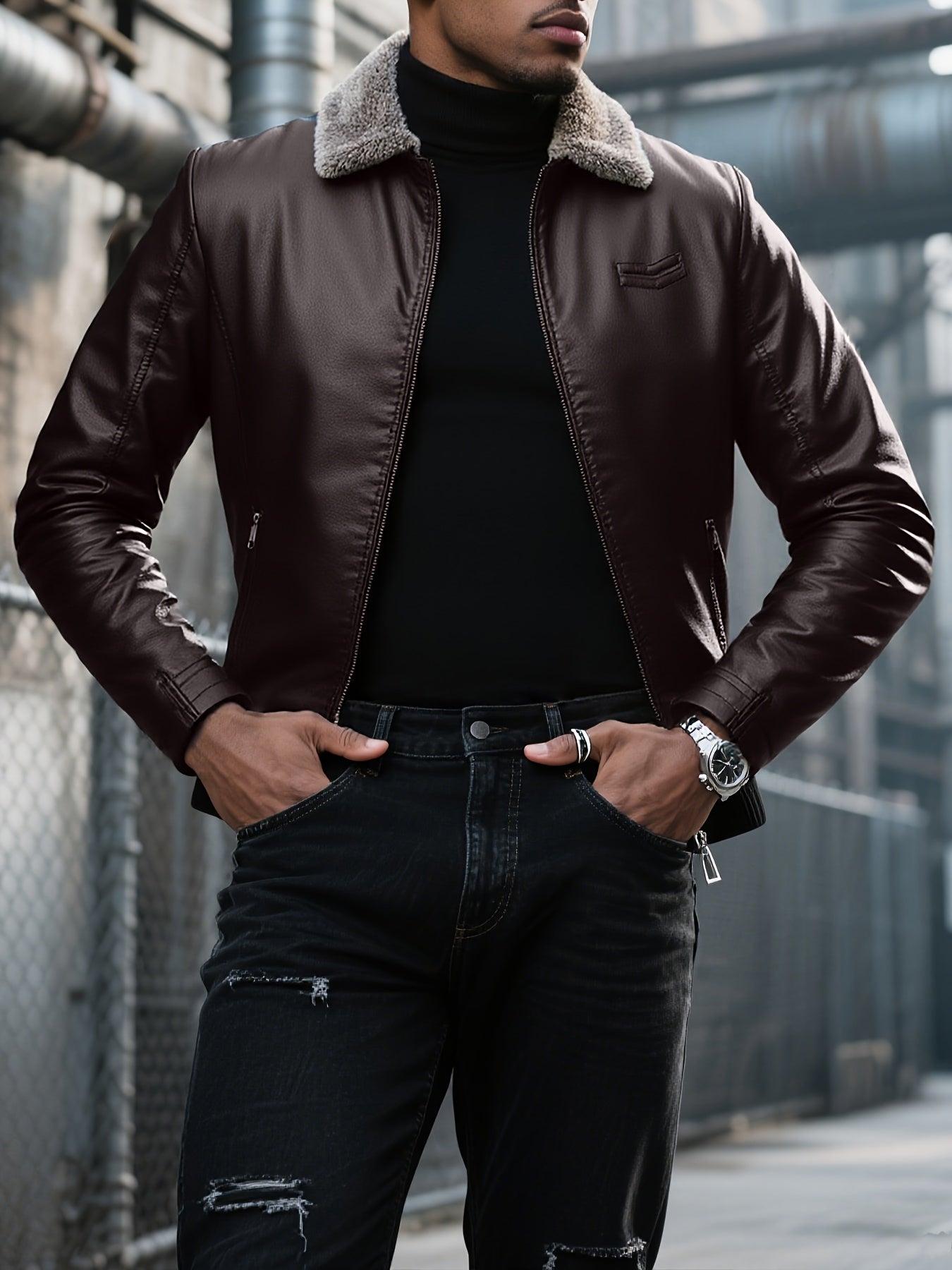 Eliott | Veste Aviateur Doublée Shearling