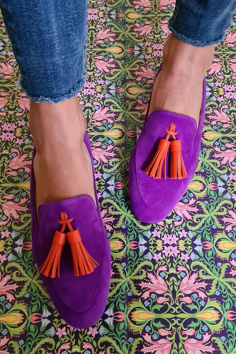 Penelope | Purple Mocassins à Glands