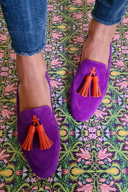 Penelope | Purple Mocassins à Glands