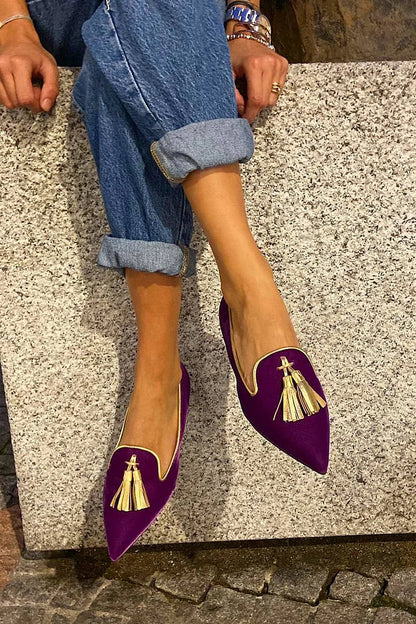 Genevieve | Gland Détail Pointed Mocassins