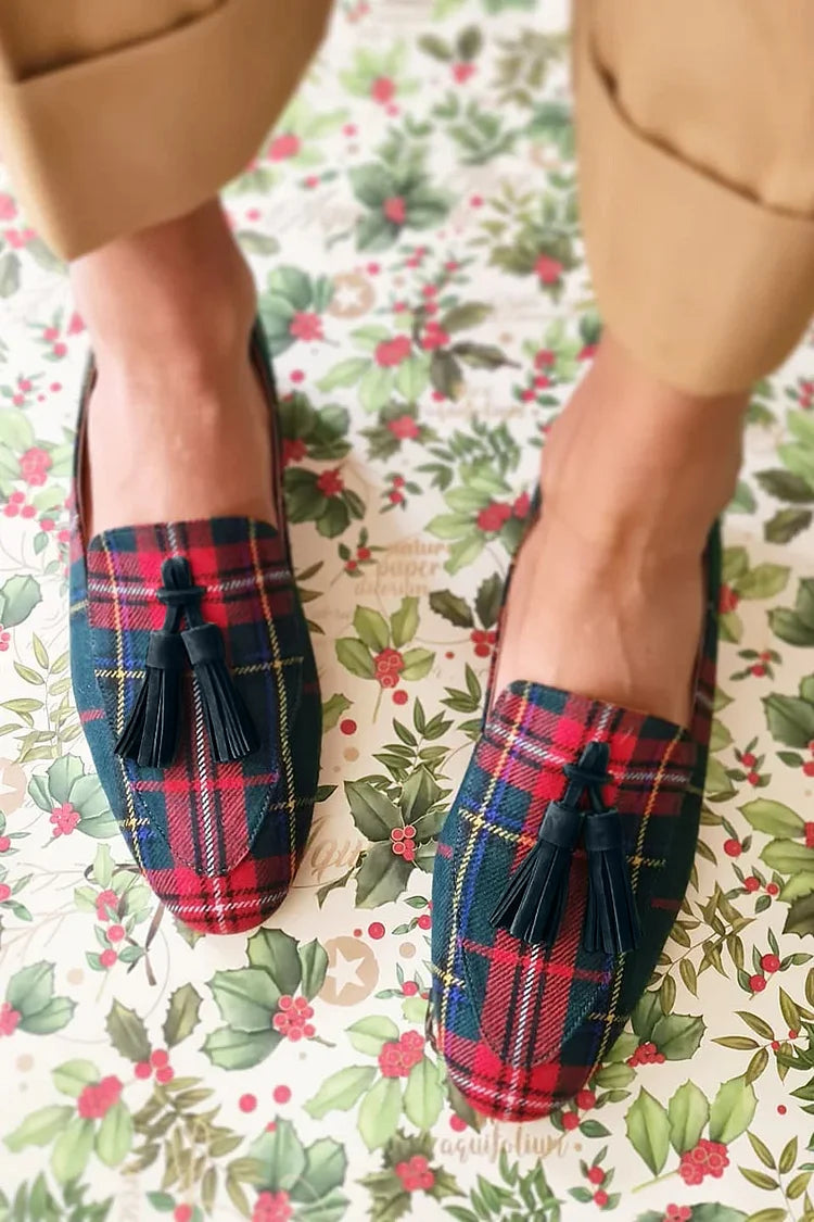 Sloane | Patrimoine Tartan Frange Mocassin