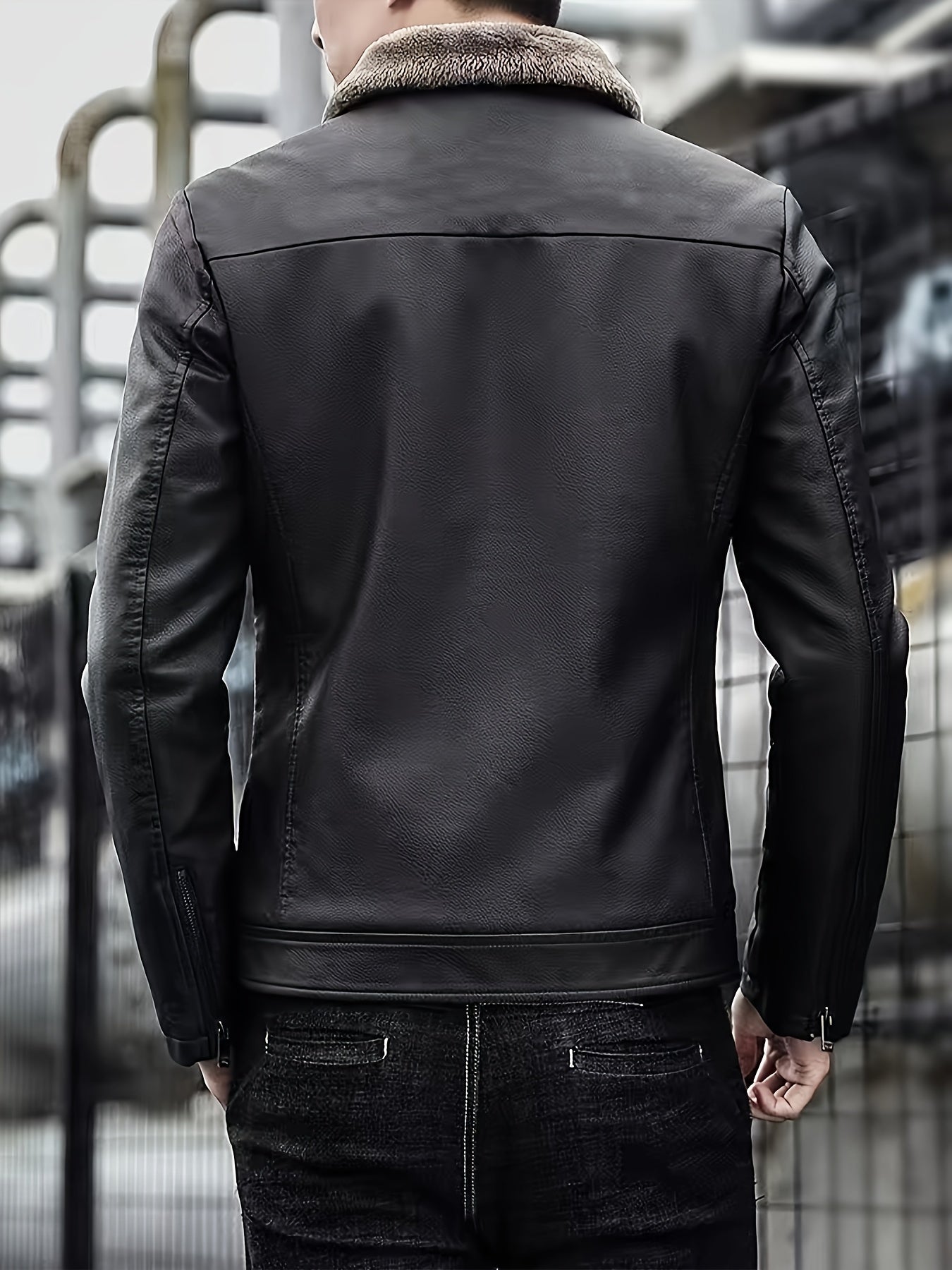 Loïc | Veste Biker Moderne en Cuir Synthétique