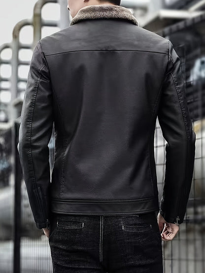 Loïc | Veste Biker Moderne en Cuir Synthétique