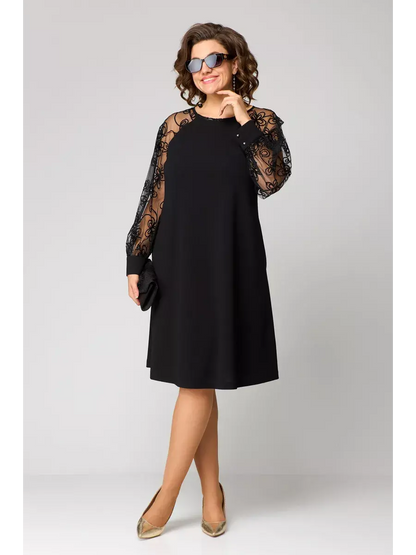 Isabella | Élégant Noir Dentelle Robe