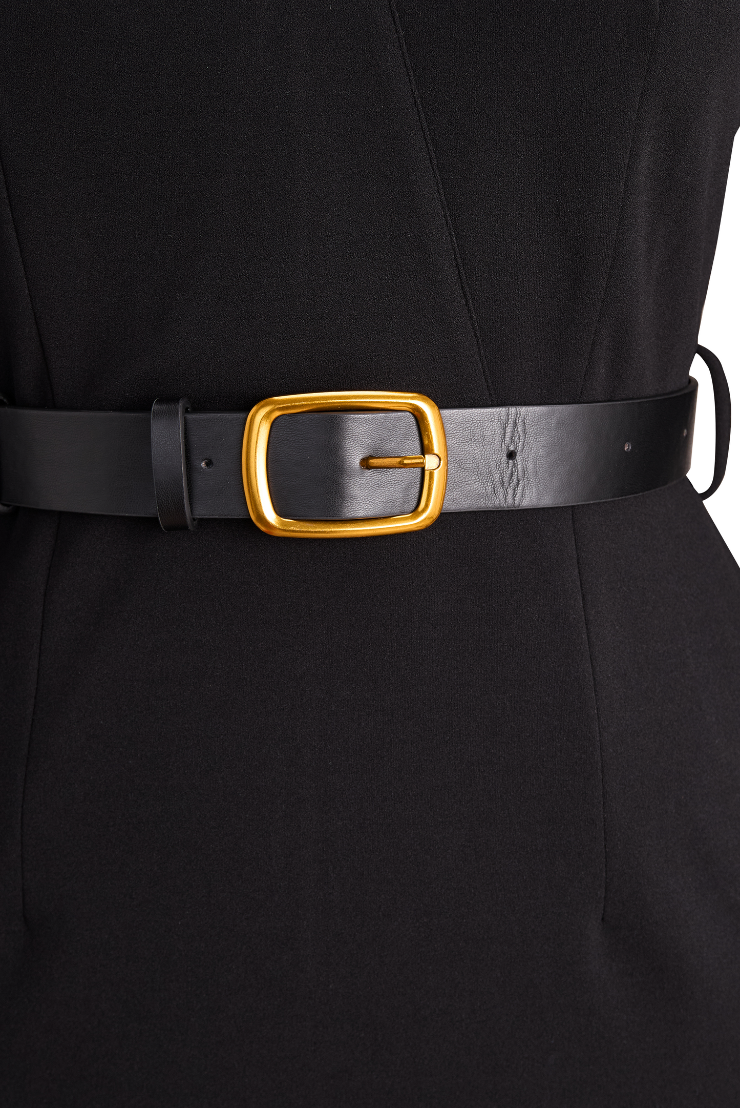 Victoria | Noir Ceinturé Fourreau Robe