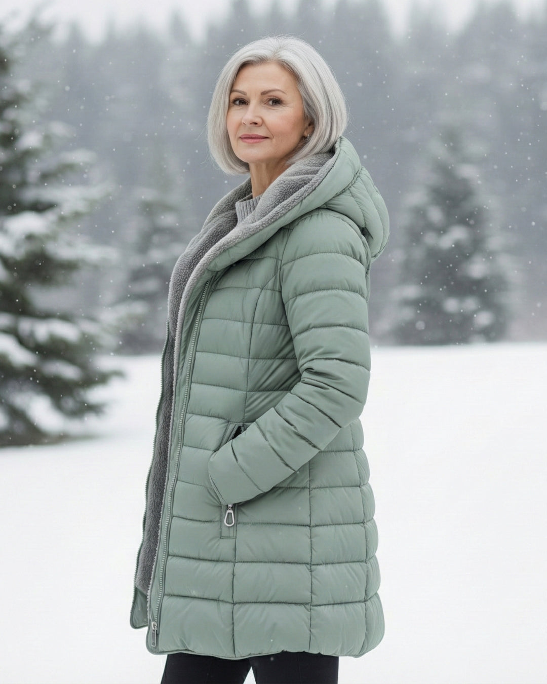 Léa | Manteau Matelassé Doublé Polaire