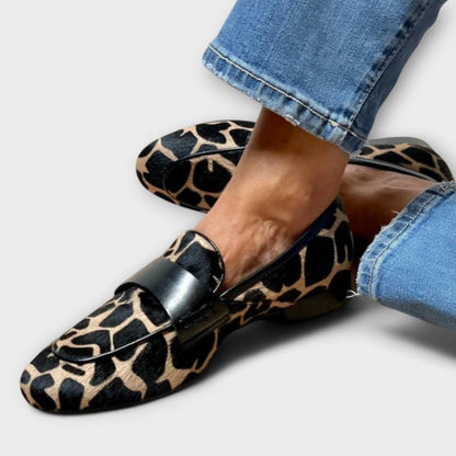 Sophia | Imprimé Léopard Enfiler Mocassins